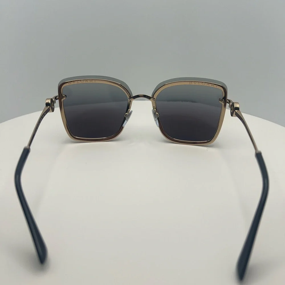 Bulgari Women's Sunglasses in Black and Gold - Picture 5 of 6